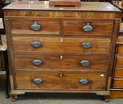 Lot 1236 - A George III mahogany four height chest of drawers