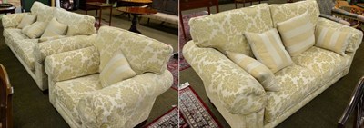 Lot 1254 - A three piece lounge suite comprising of a three seater settee, two seater settee and an armchair