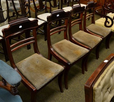 Lot 1257 - A set of four Regency chairs