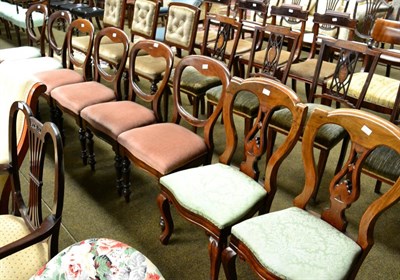 Lot 1260 - A set of four Victorian mahogany balloon back dining chairs; together with two similar pairs (8)