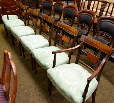 Lot 1273 - A set of six 19th century dining chairs