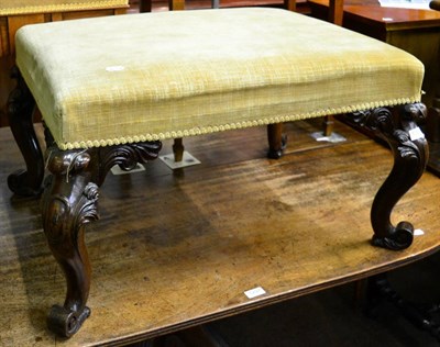 Lot 1296 - A Victorian mahogany framed centre stool