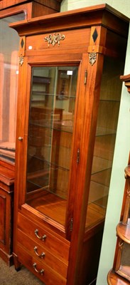 Lot 1307 - A reproduction hardwood and gilt metal mounted display cabinet in Empire style, of recent date,...