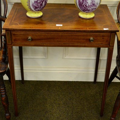 Lot 1328 - A fine inlaid mahogany side table