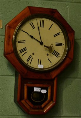 Lot 1329 - An American drop dial wall clock