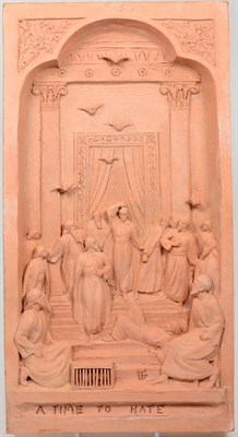 Lot 24 - George Tinworth (1843-1913) A Doulton Religious Terra-cotta Plaque, modelled in high relief and...