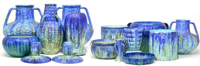 Lot 53 - Fifteen Pieces of Bretby Art Pottery, including vases, candlesticks, planters and bowls, shape...
