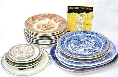 Lot 84 - Teesside Potteries Interest: A Group of Plates, by various manufacturers, including William Smith &