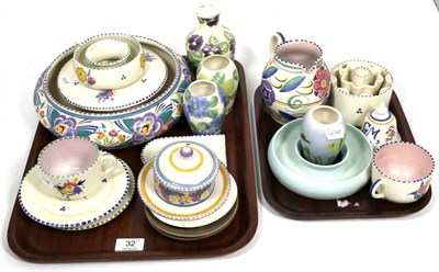 Lot 32 - A collection of assorted Poole pottery, with other similar (qty) (two trays)