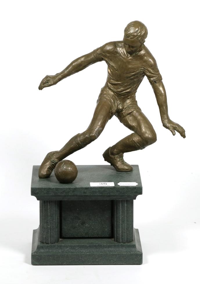 Lot 35 - A modern limited edition figure of a footballer 59/150