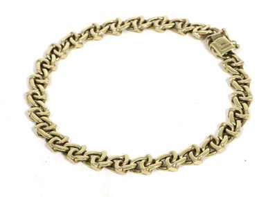 Lot 86 - A 9 carat gold fancy bracelet by Chiampesan, length 20.5cm