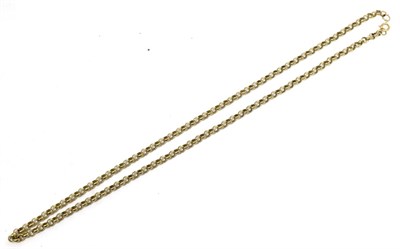 Lot 89 - A 9 carat gold belcher chain necklace, length 62.5cm