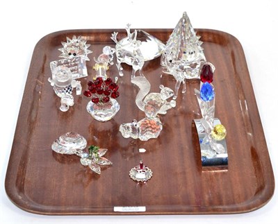 Lot 203 - Seventeen various Swarovski crystal ornaments