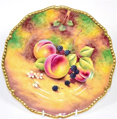 Lot 230 - A Royal Worcester fruit pattern plate signed T Mutt
