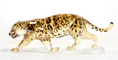 Lot 287 - A Swarovski crystal tinted leopard