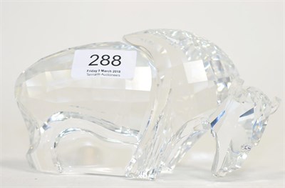 Lot 288 - A Swarovski crystal buffalo