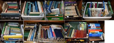 Lot 1007 - Quantity of books relating to cricket, horse riding, fishing, English Guides (eleven boxes)