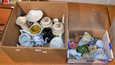 Lot 1037 - A collection of various teapots including Sadlers examples with various other British pottery...