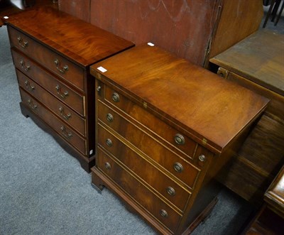 Lot 1073 - A mahogany reproduction bachelor chest by Bevan Funnell and another small chest of drawers