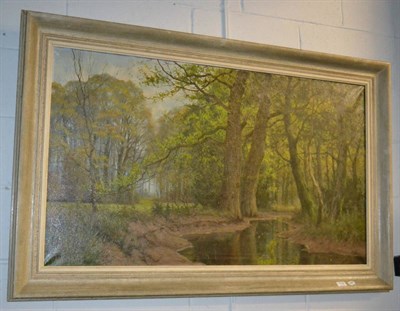 Lot 1118 - An oil on canvas depicting a woodland scene signed W I Alberts