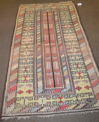 Lot 1175 - Melas Rug, West Anatolia, the narrow field with an angular tree framed by multiple borders
