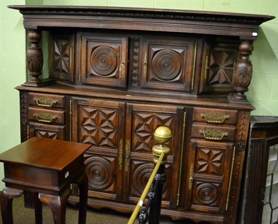 Lot 1205 - A large French oak court cupboard