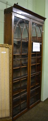 Lot 1206 - Glazed bookcase, one section of a breakfront