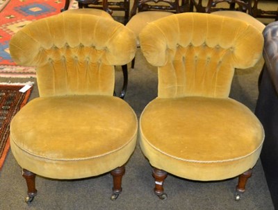 Lot 1259 - A pair of Victorian bedroom chairs
