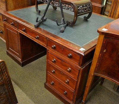 Lot 1264 - A late 19th century mahogany partners desk
