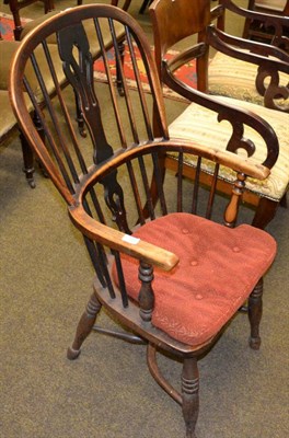 Lot 1275 - A 19th century Windsor armchair