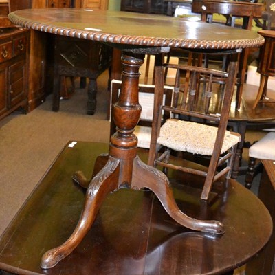 Lot 1285 - A late 18th century and later mahogany tripod table