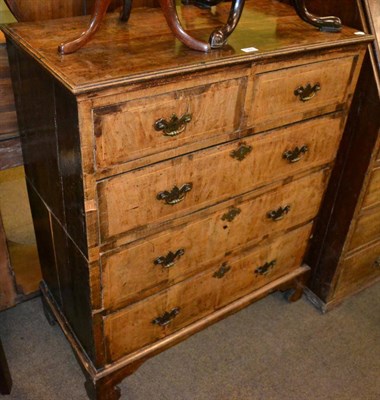 Lot 1301 - An 18th century walnut chest