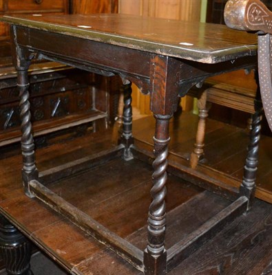 Lot 1309 - An 18th century and later oak side table