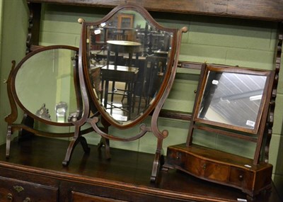 Lot 1326 - Two 19th century mahogany table mirrors