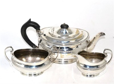 Lot 33 - A three piece silver tea service by Charles Clement Pilling, Sheffield 1930, 35.4ozt (3)