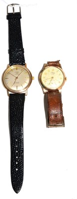 Lot 70 - A 9 carat gold Rotary wristwatch and a 9 carat gold Trojan wristwatch (2)