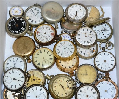 Lot 81 - A quantity of pocket watches including two silver pocket watches; four pocket watches with...