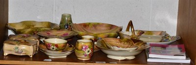 Lot 138 - A collection of Royal Winton fruit and flower painted porcelain including bowls and vases...