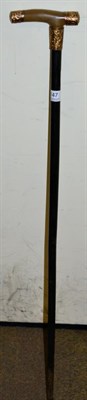 Lot 147 - Walking stick, inscribed 'Presented to John Paton Esq. Colliery Manager by the member of the...