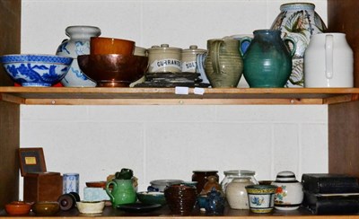 Lot 149 - Quantity of assorted ceramics including Studio Pottery, Denby, 20th century Chinese etc (two...