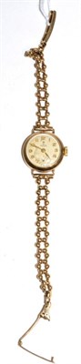 Lot 177 - A lady's Tudor wristwatch on a 9 carat gold bracelet strap