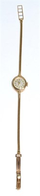 Lot 183 - A lady's 9 carat gold Tudor, Royal wristwatch, on an integral 9 carat bracelet, with a Tudor box