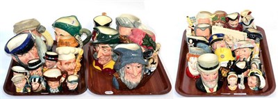 Lot 252 - A collection of character jugs (three trays)