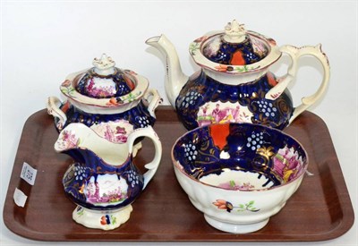 Lot 275 - A Victoria and Albert teapot, jug, sucrier and slop bowl