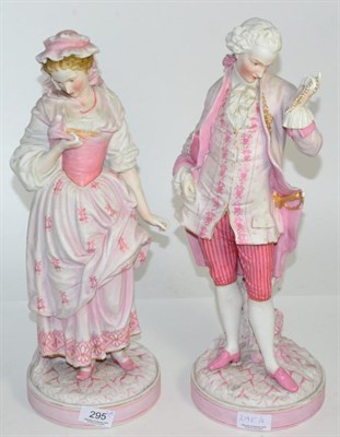 Lot 295 - A pair of 19th century bisque figures