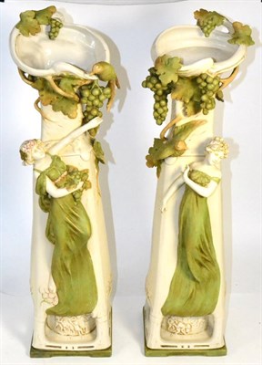 Lot 322 - A pair of Royal Dux vases