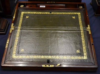 Lot 328 - A 19th century mahogany and brass bound writing slope