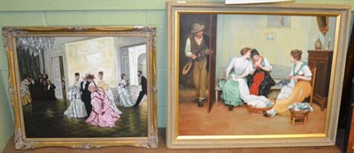 Lot 1010 - A group of 20th century paintings comprising a portrait of a young gentleman, oil on board;...