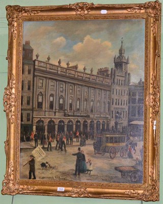 Lot 1025 - J Drummond (Scottish 19th century school), The Tontine Hotel, Glasgow, oil on canvas, signed...