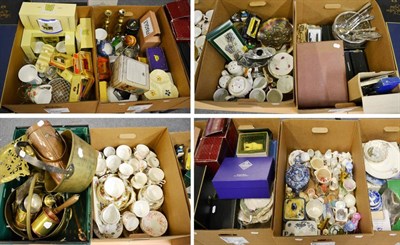 Lot 1086 - Fifteen boxes of household ceramics, glass and silver plate including Royal Albert, Edinburgh...